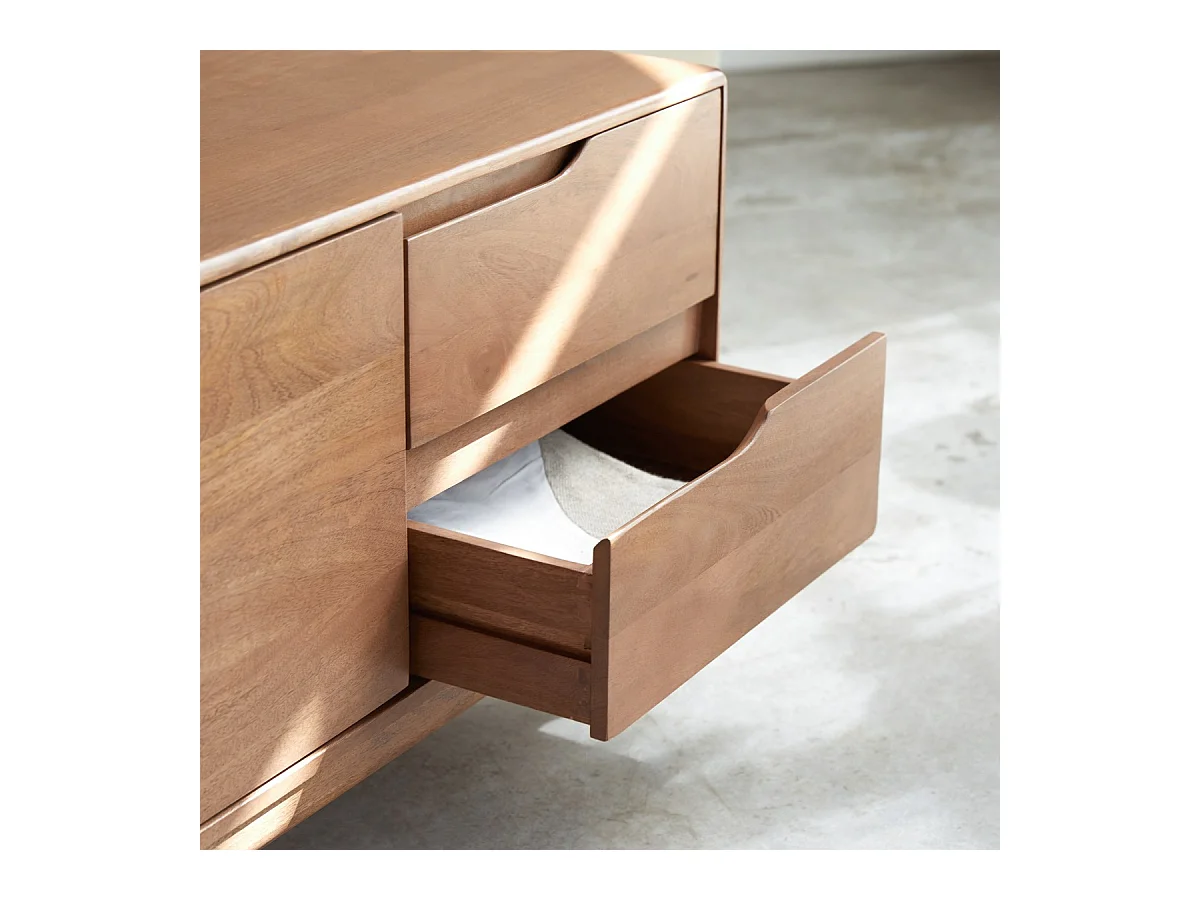 Mobile TV in legno di mango massello 140 cm