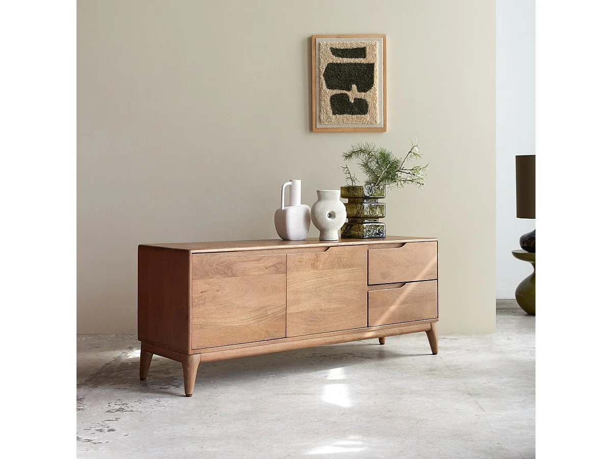 Mobile TV in legno di mango massello 140 cm