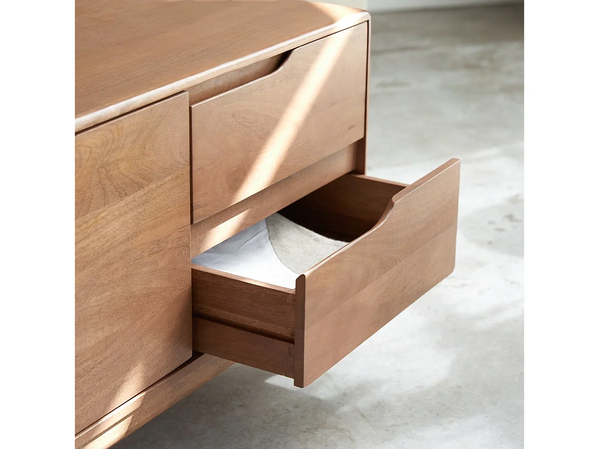 Mobile TV in legno di mango massello 140 cm