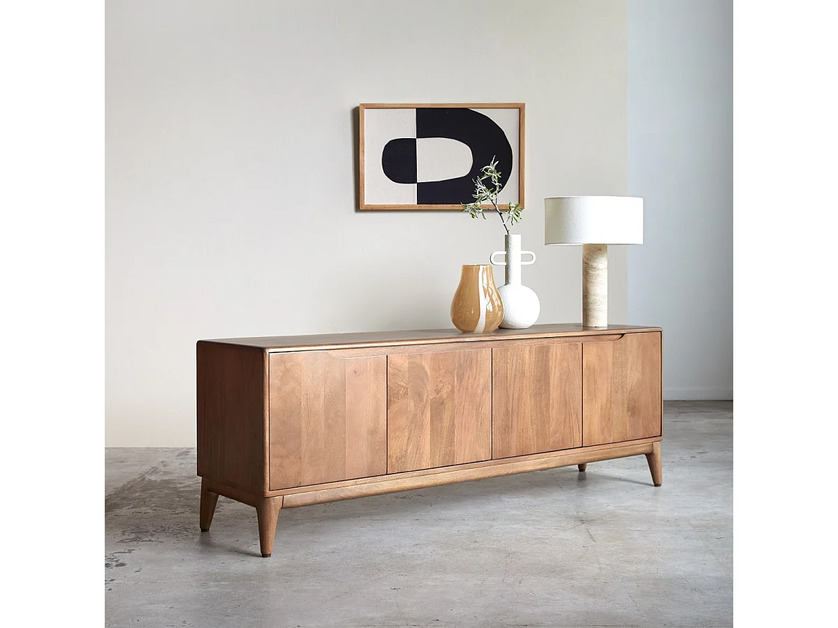 Mobile TV Gabrielle in legno di mango massello 160 cm