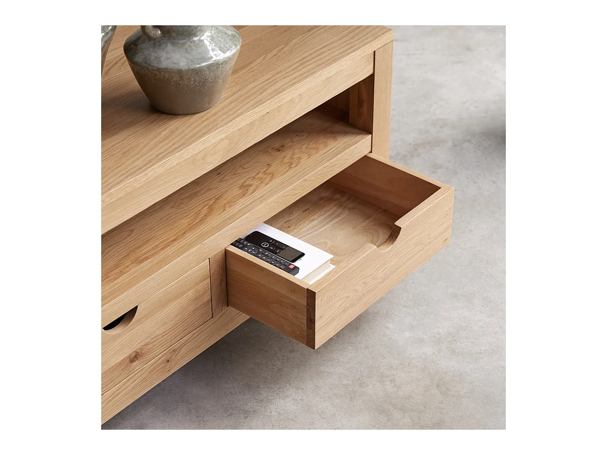 Mobile TV Oliver in rovere massello 200 cm