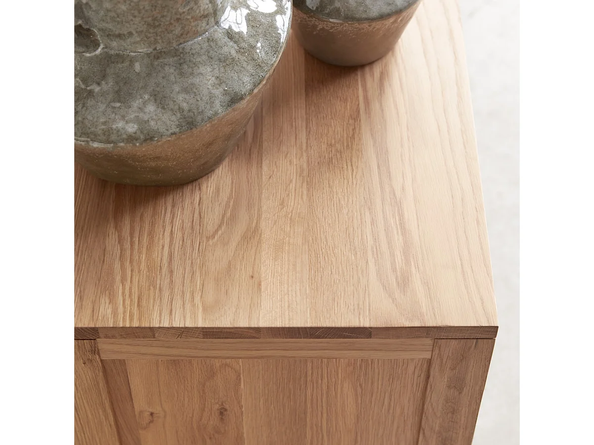 Meuble TV en bois de chêne massif Oliver 200 cm