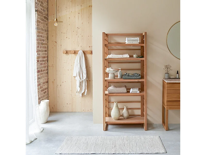 Scaffale in legno di  teak per il bagno 180 Sera