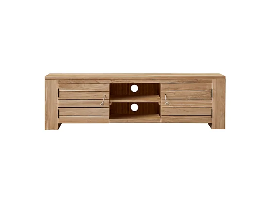 TV Schrank aus massivem Teakholz Minimalys 135 cm