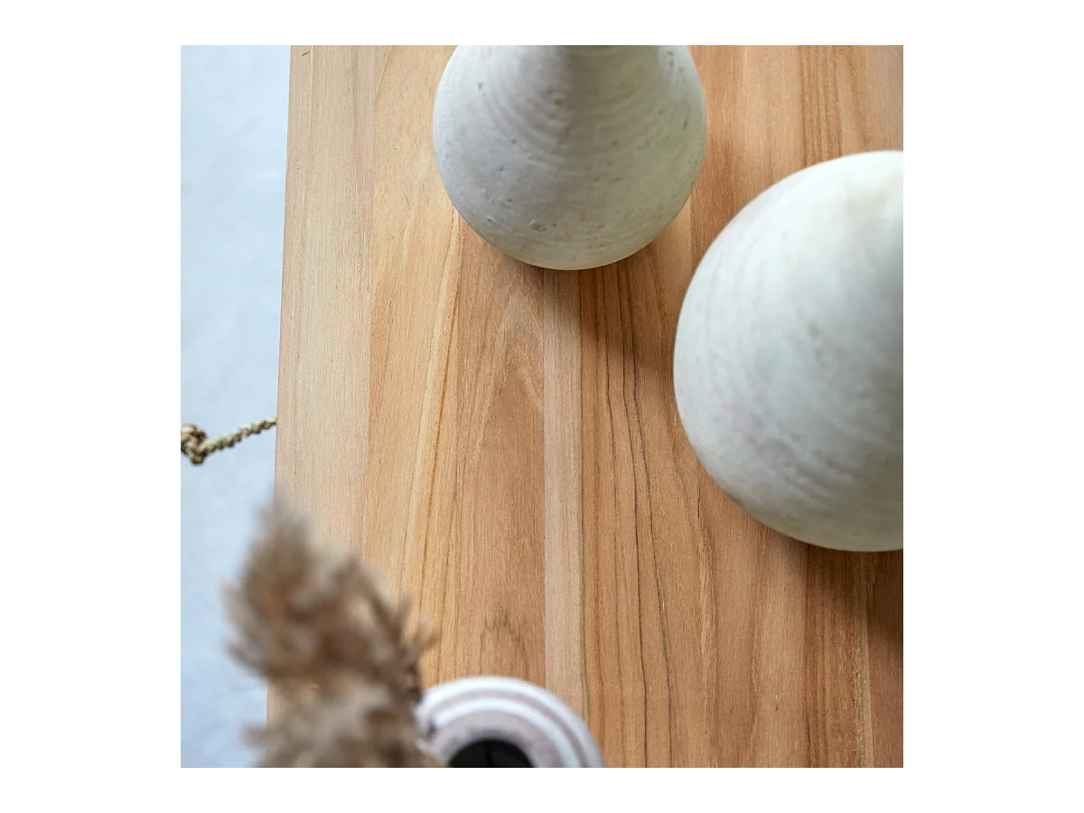 TV Schrank aus massivem Teakholz Minimalys 135 cm