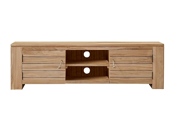 Meuble TV en bois de teck 135 Minimalys