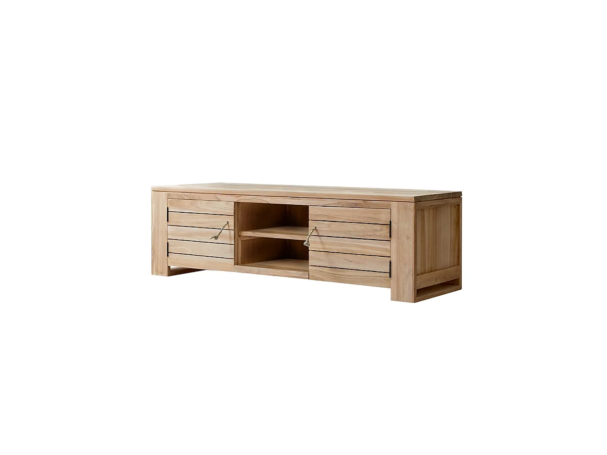 Minimalys - TV unit in solid teak - 135 cm