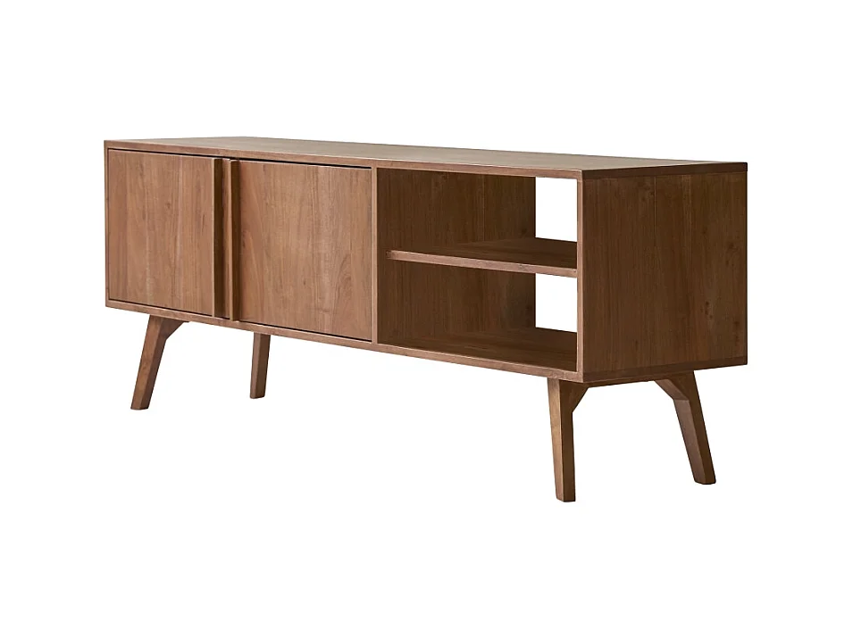 Meuble TV en acacia massif Niels 150 cm