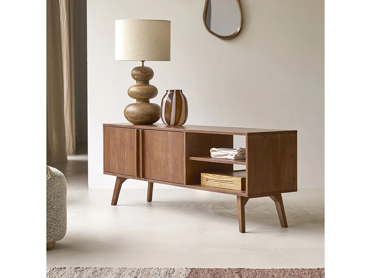 Mobile TV in acacia Niels da 150 cm