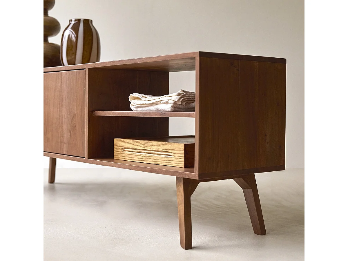 Mobile TV in acacia Niels da 150 cm