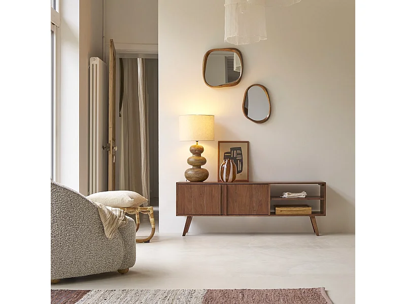 Mobile TV in acacia Niels da 150 cm