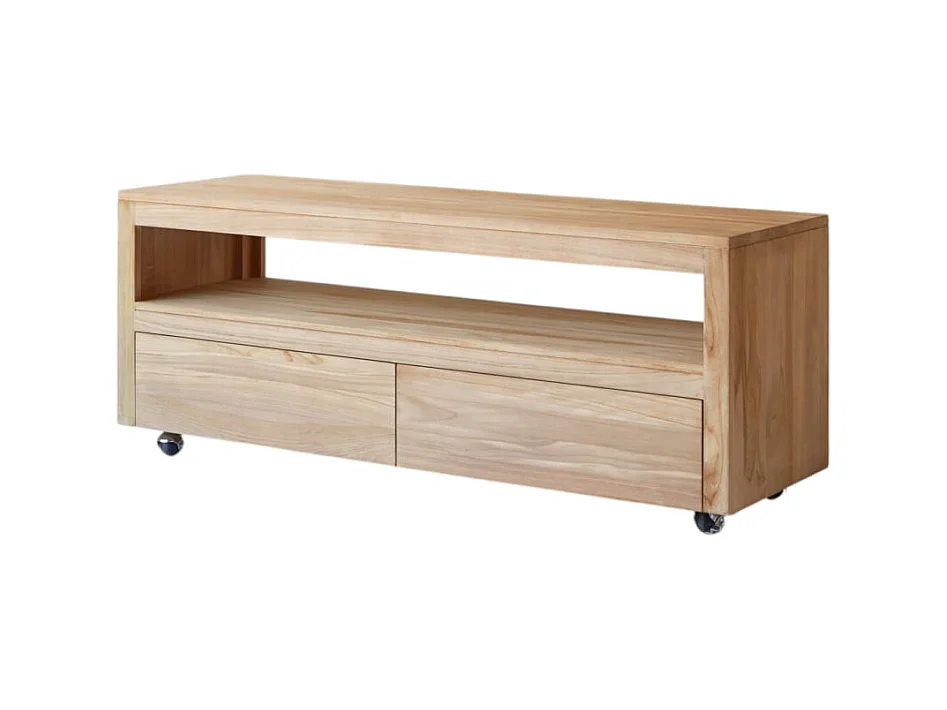 TV Unterschrank Teak Teakholz Massivholz TV Sideboard Lowboard 140  Neu