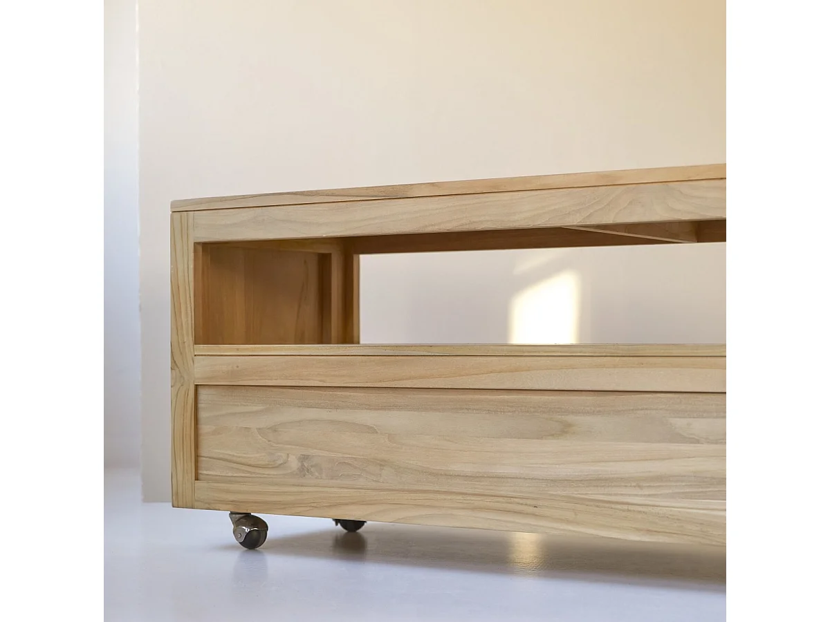 TV Unterschrank Teak Teakholz Massivholz TV Sideboard Lowboard 140  Neu