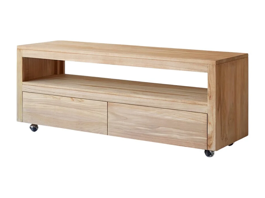 TV Unterschrank Teak Teakholz Massivholz TV Sideboard Lowboard 140  Neu