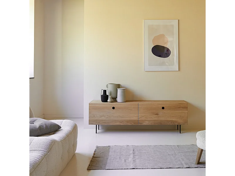 Mobile TV in legno di quercia 160 Jeanne