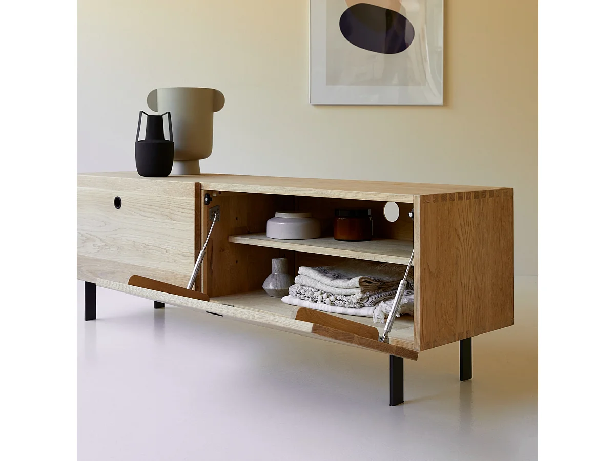 Mobile TV in legno di quercia 160 Jeanne