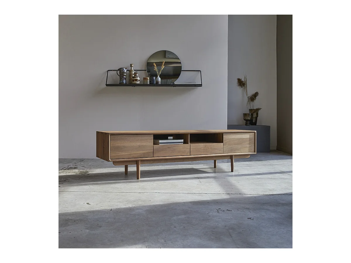 Meuble TV en bois de noyer 180 Ellie