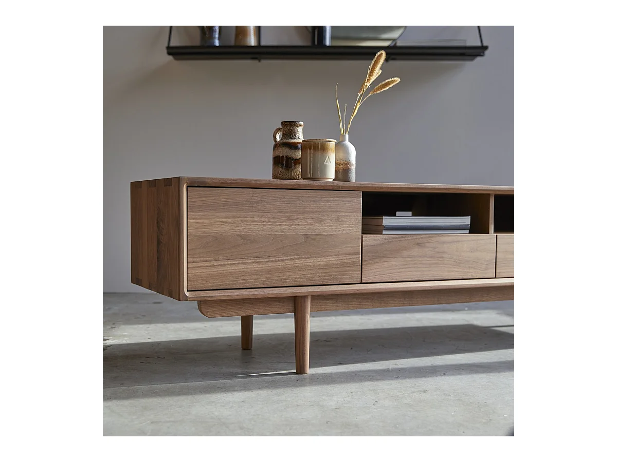 Meuble TV en bois de noyer 180 Ellie