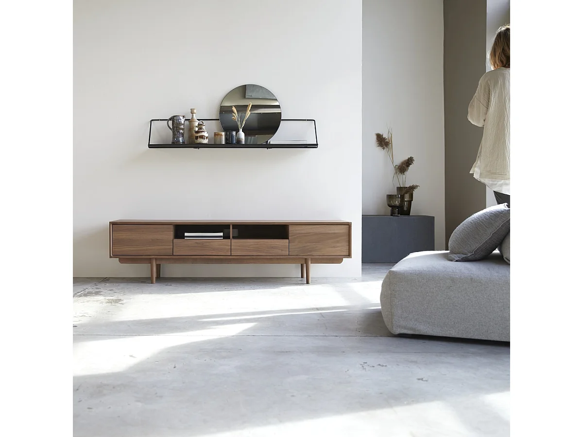 Meuble TV en bois de noyer 180 Ellie