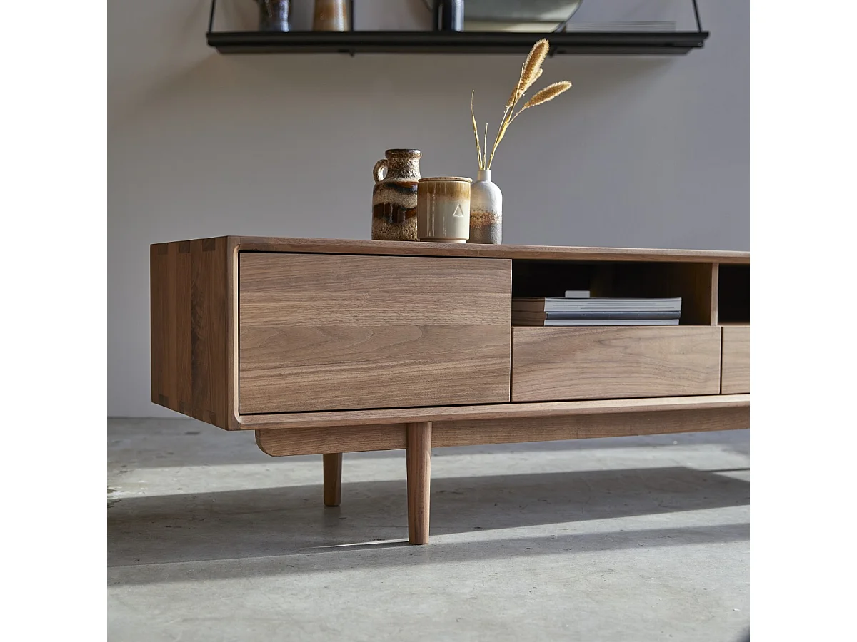 Meuble TV en bois de noyer 180 Ellie