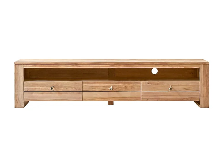 TV Schrank aus massivem Teakholz Minimalys 170 cm