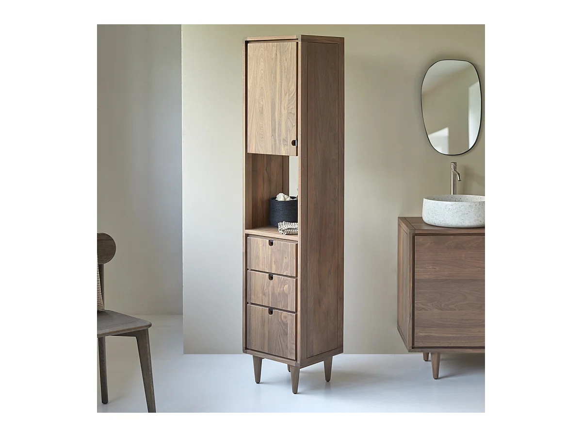 Hochschrank aus Nussbaumholz 180 Jonàk