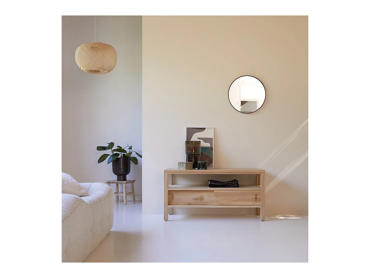 TV Schrank TV Unterschrank Board aus Teak 100 cm natürliches Teakholz