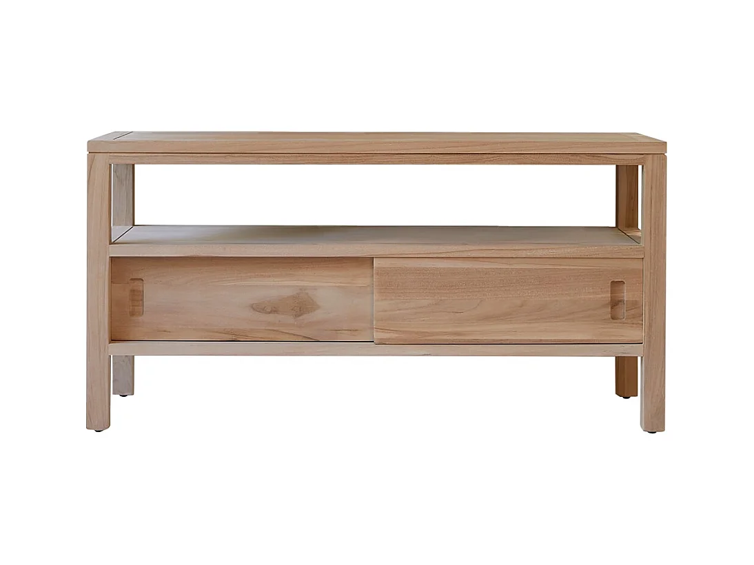 TV Schrank TV Unterschrank Board aus Teak 100 cm natürliches Teakholz