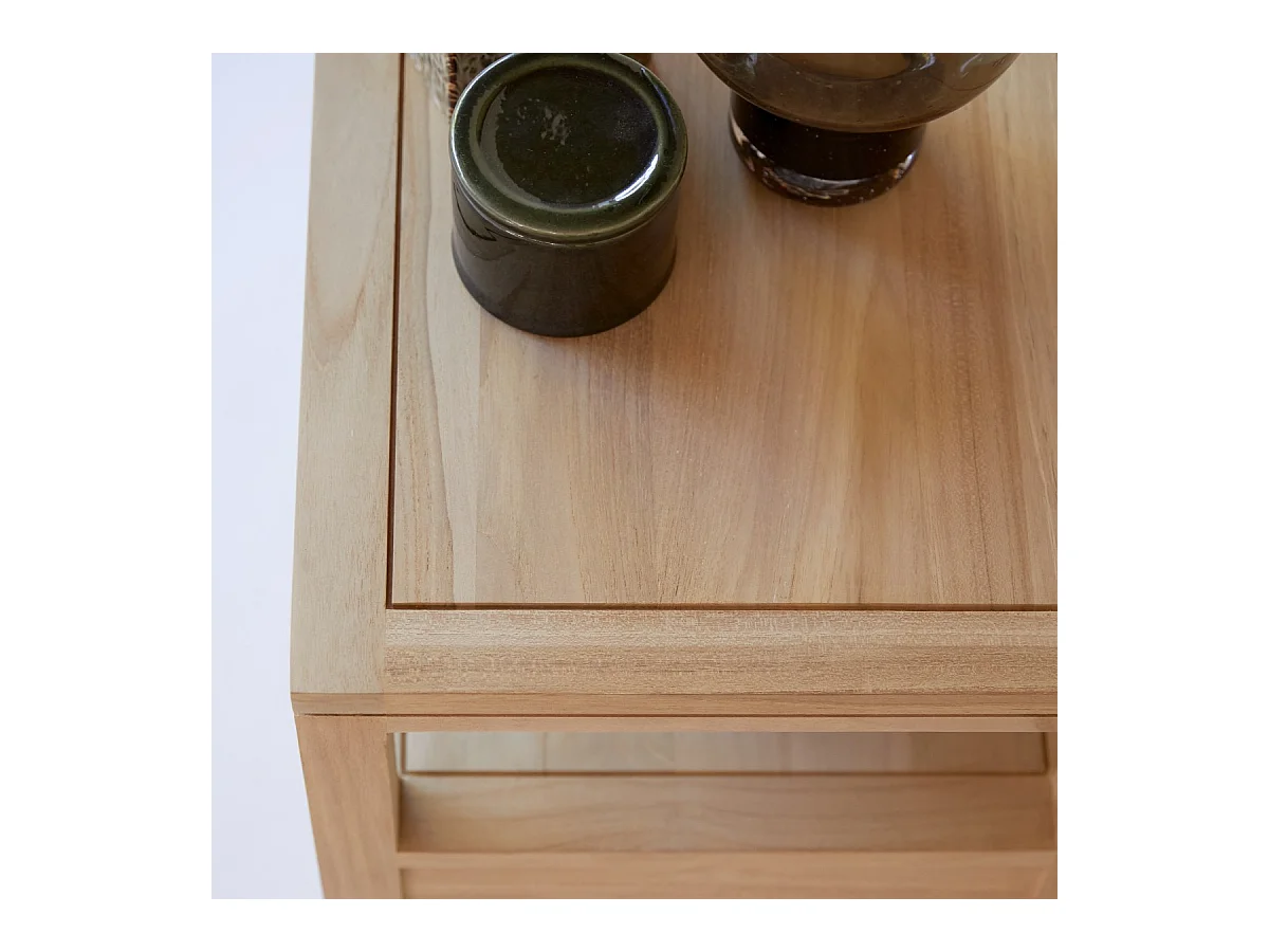 TV Schrank TV Unterschrank Board aus Teak 100 cm natürliches Teakholz