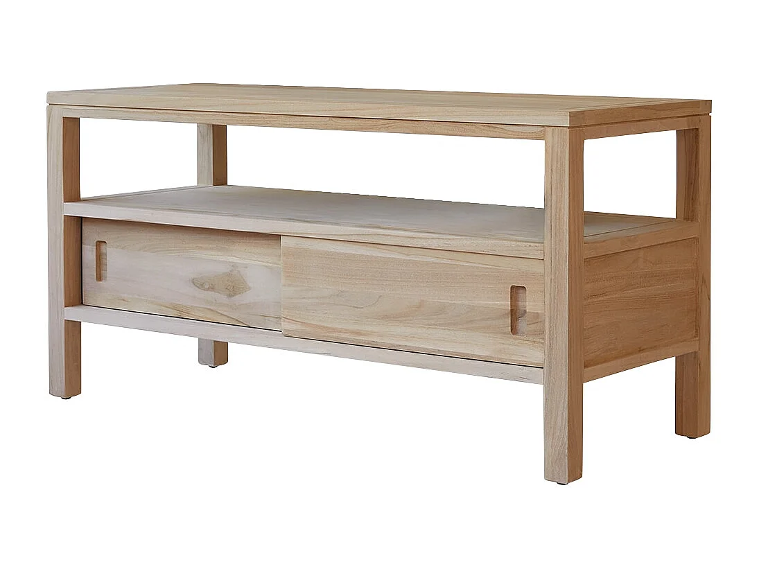TV Schrank TV Unterschrank Board aus Teak 100 cm natürliches Teakholz