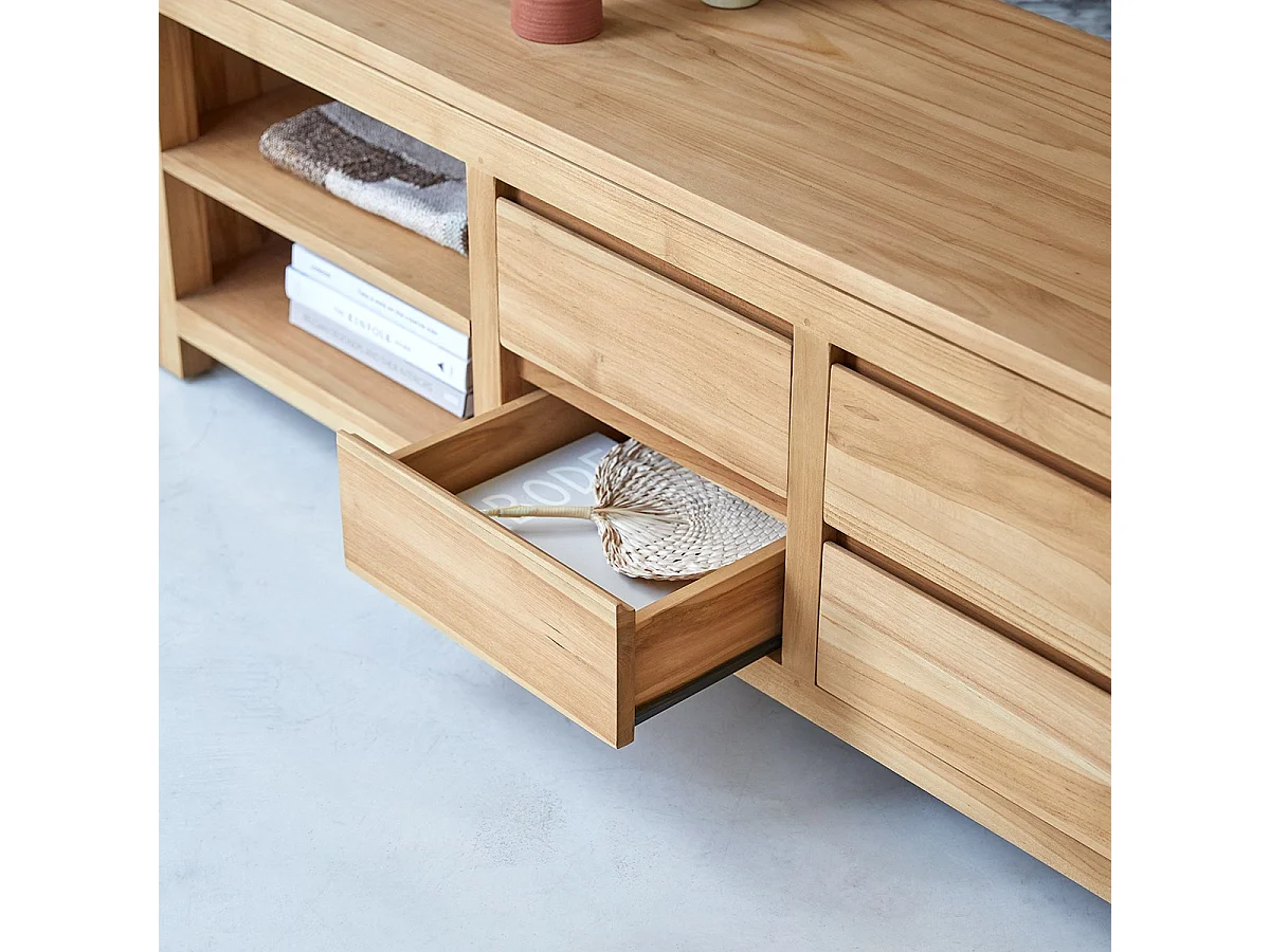 Meuble TV en bois de teck 200 Patio