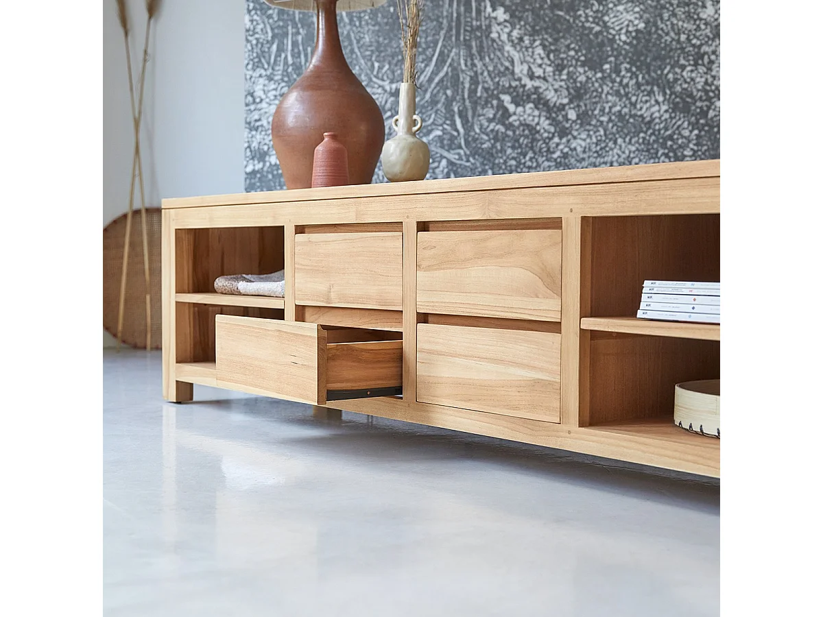 Meuble TV en bois de teck 200 Patio