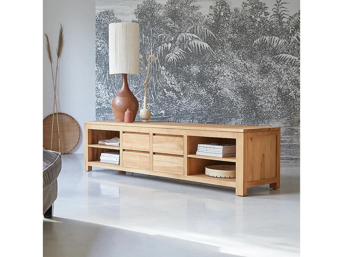 Meuble TV en bois de teck 200 Patio
