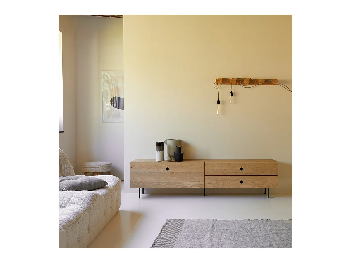 Mobile TV in legno di quercia 200 Jeanne