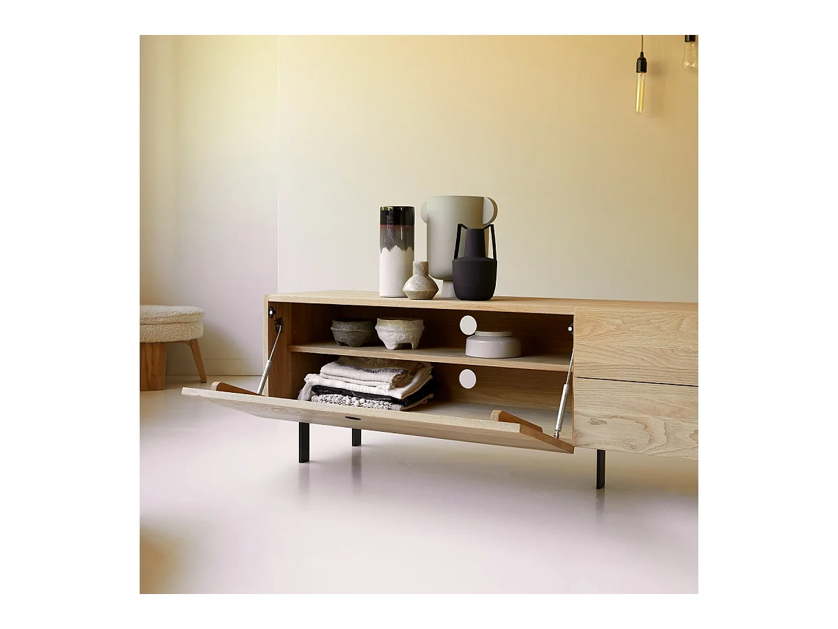 Mobile TV in legno di quercia 200 Jeanne