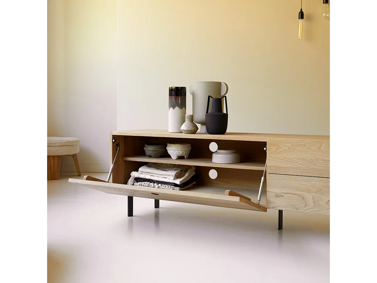 Mobile TV in legno di quercia 200 Jeanne