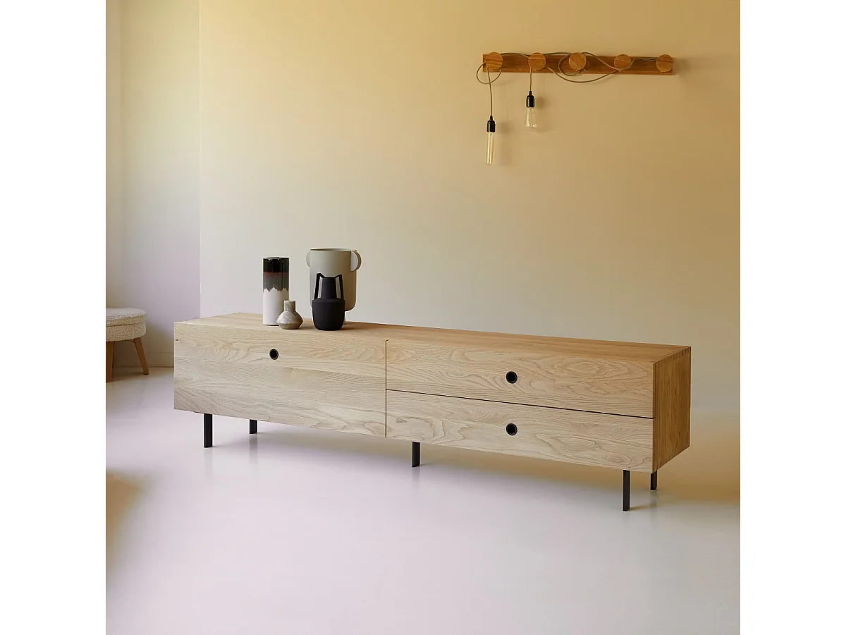 Mobile TV in legno di quercia 200 Jeanne