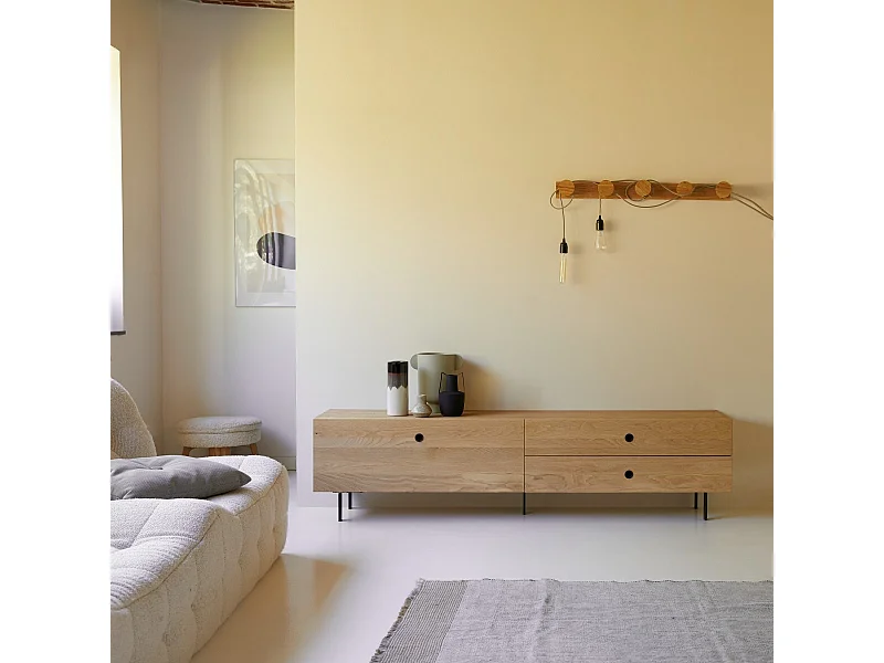 TV-Schrank aus Eichenholz 200 Jeanne