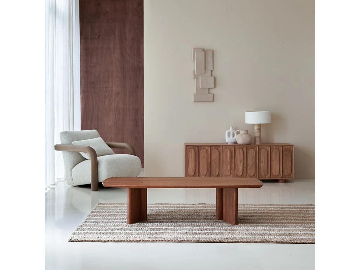 Couchtisch aus Akazienholz Suzanne 140x60