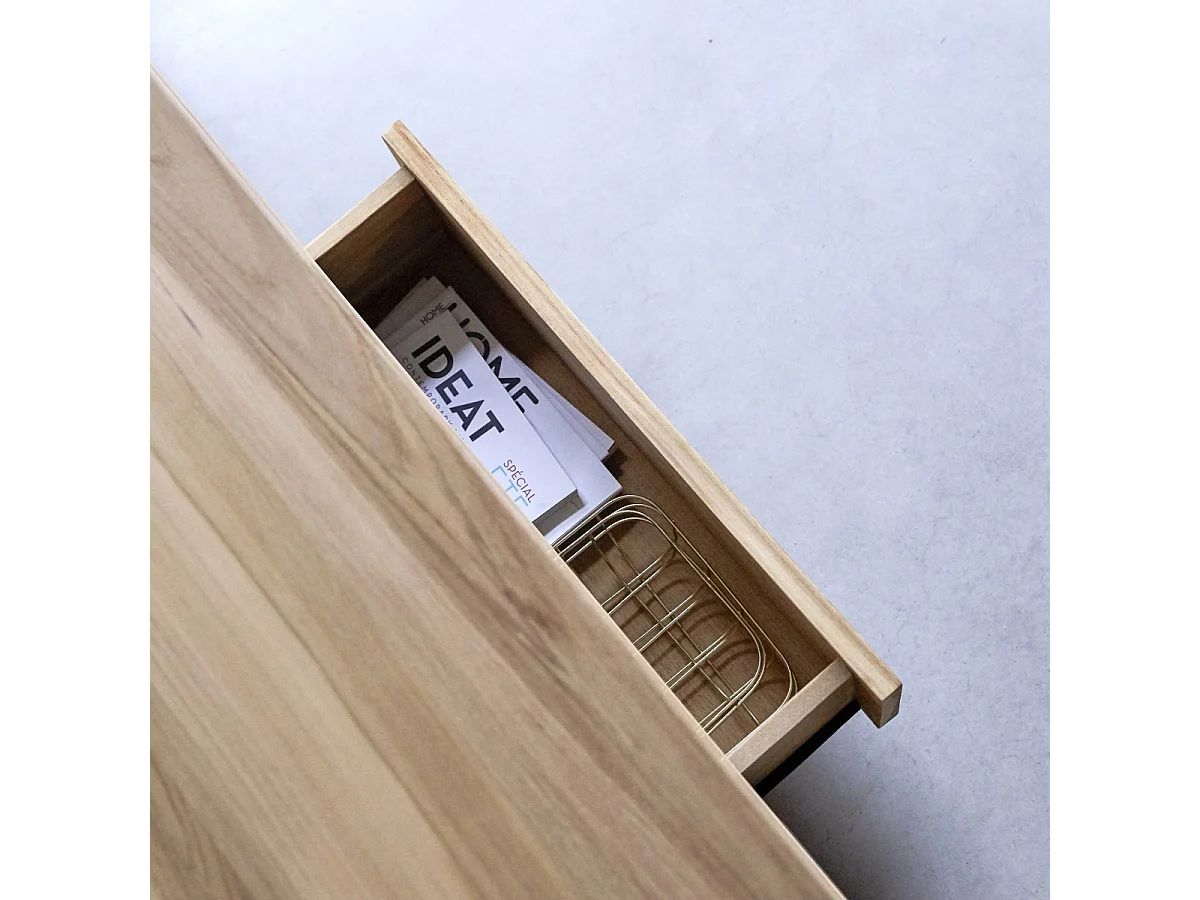 TV Schrank aus Teak auf praktischen Rollen 180cm Anoa Massivholz Tikamoon