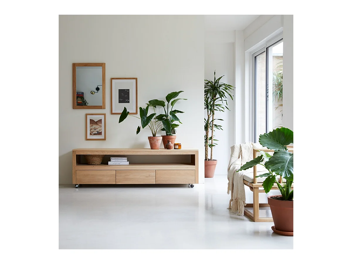 Mobile TV in legno di quercia senza nodi 180 Anoa