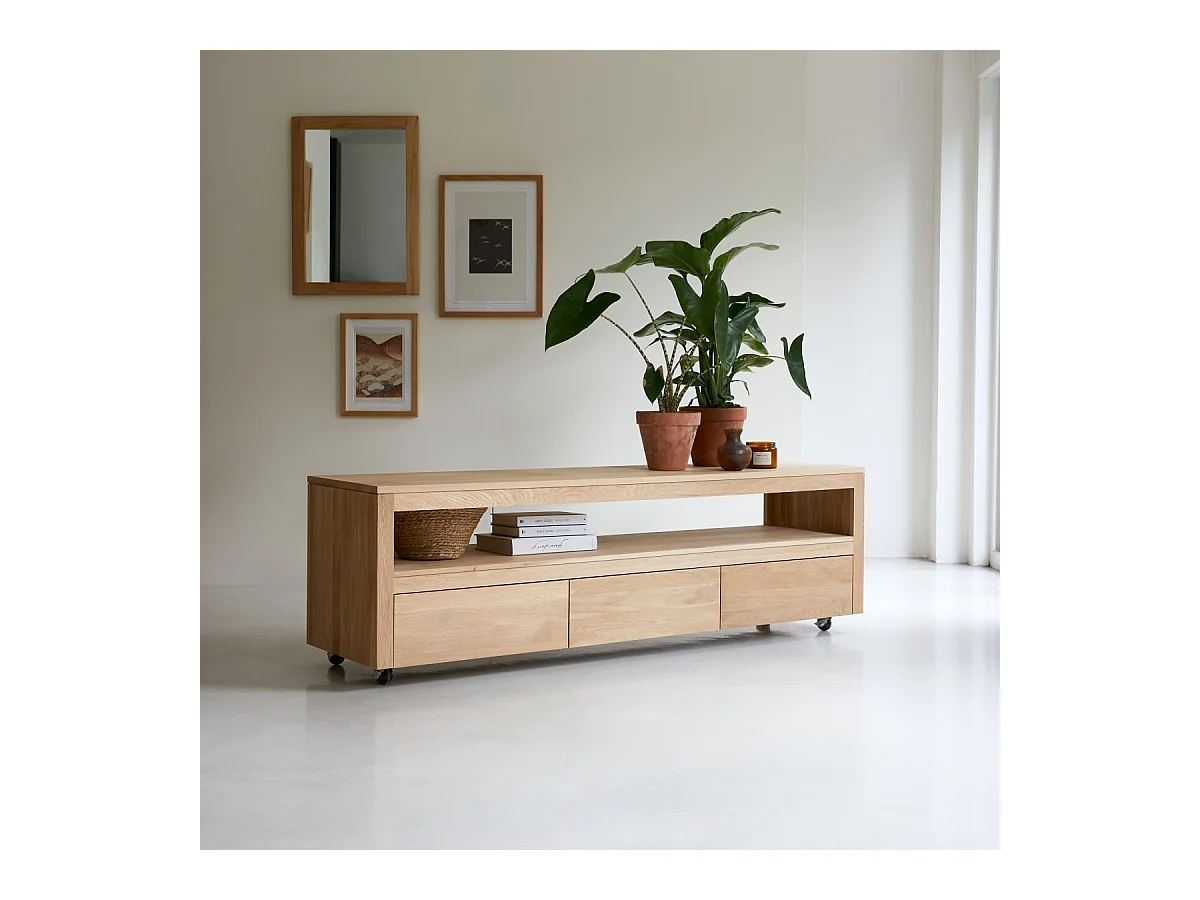 Mobile TV in legno di quercia senza nodi 180 Anoa