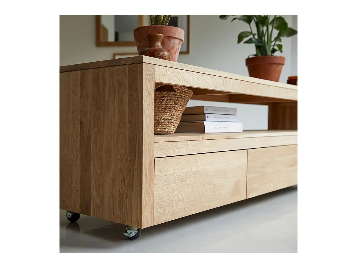 Mobile TV in legno di quercia senza nodi 180 Anoa