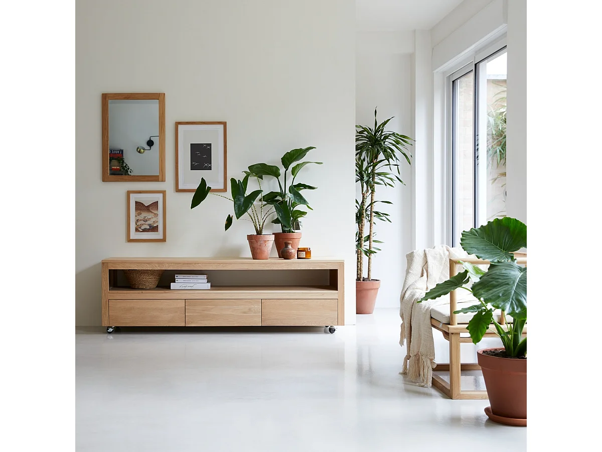 Mobile TV in legno di quercia senza nodi 180 Anoa