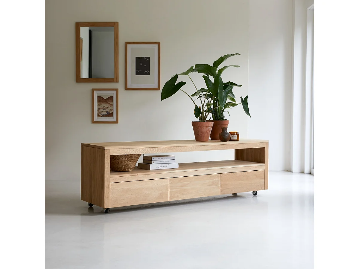 Mobile TV in legno di quercia senza nodi 180 Anoa