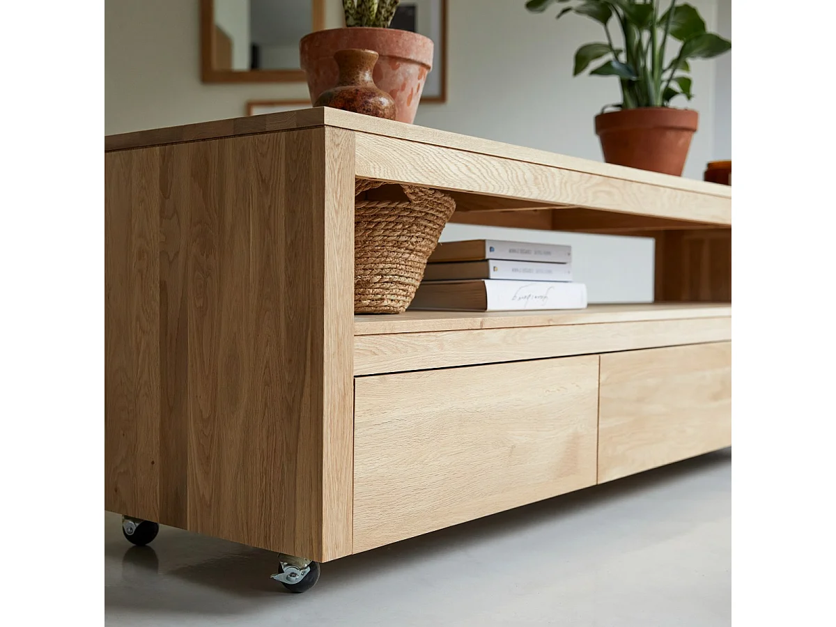 Mobile TV in legno di quercia senza nodi 180 Anoa