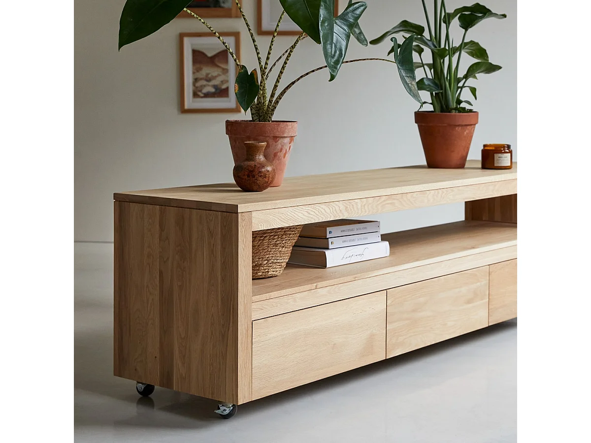 Mobile TV in legno di quercia senza nodi 180 Anoa