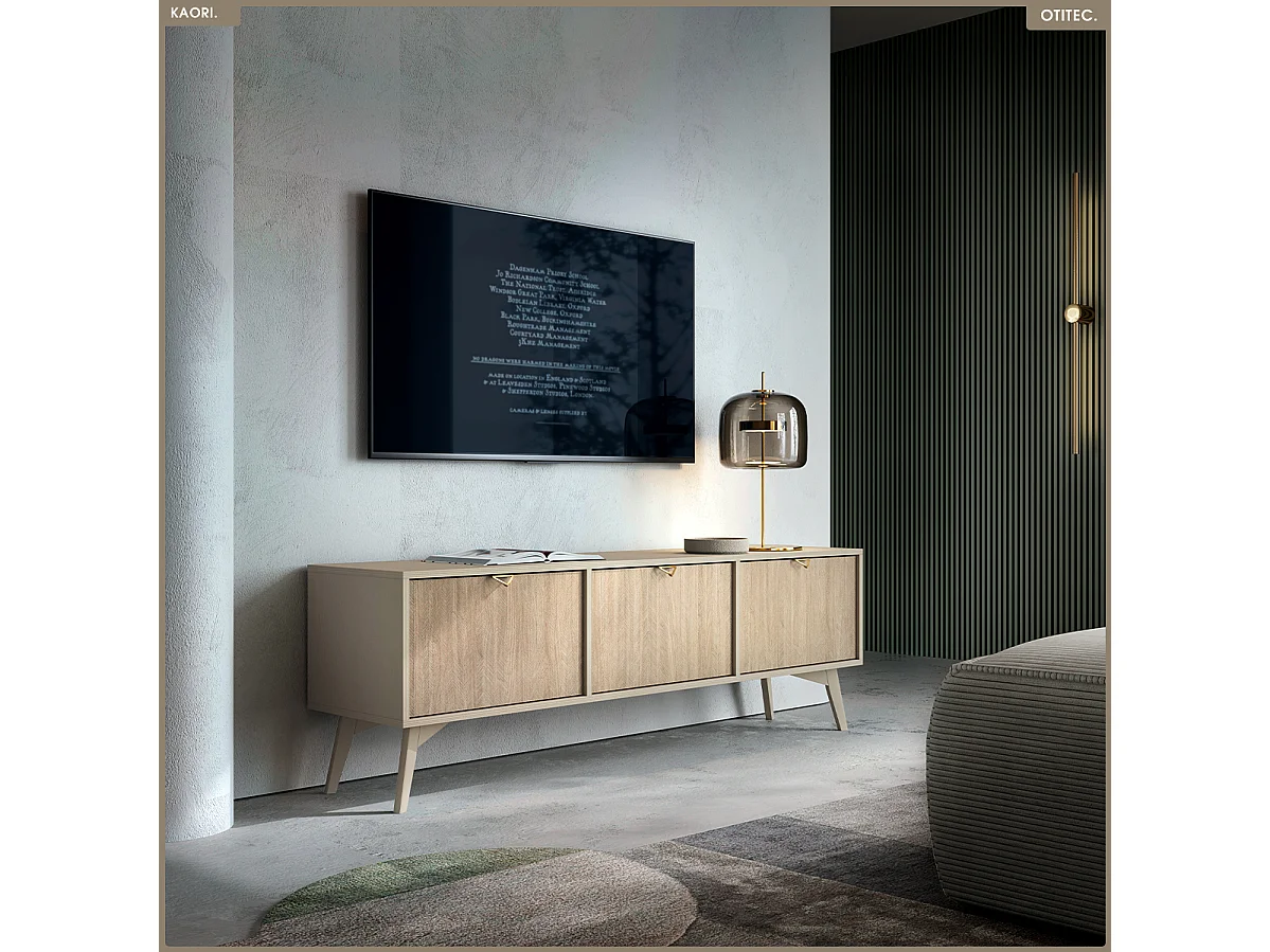 Meuble TV - L.158 x H.52 x P.38 cm - KAORI