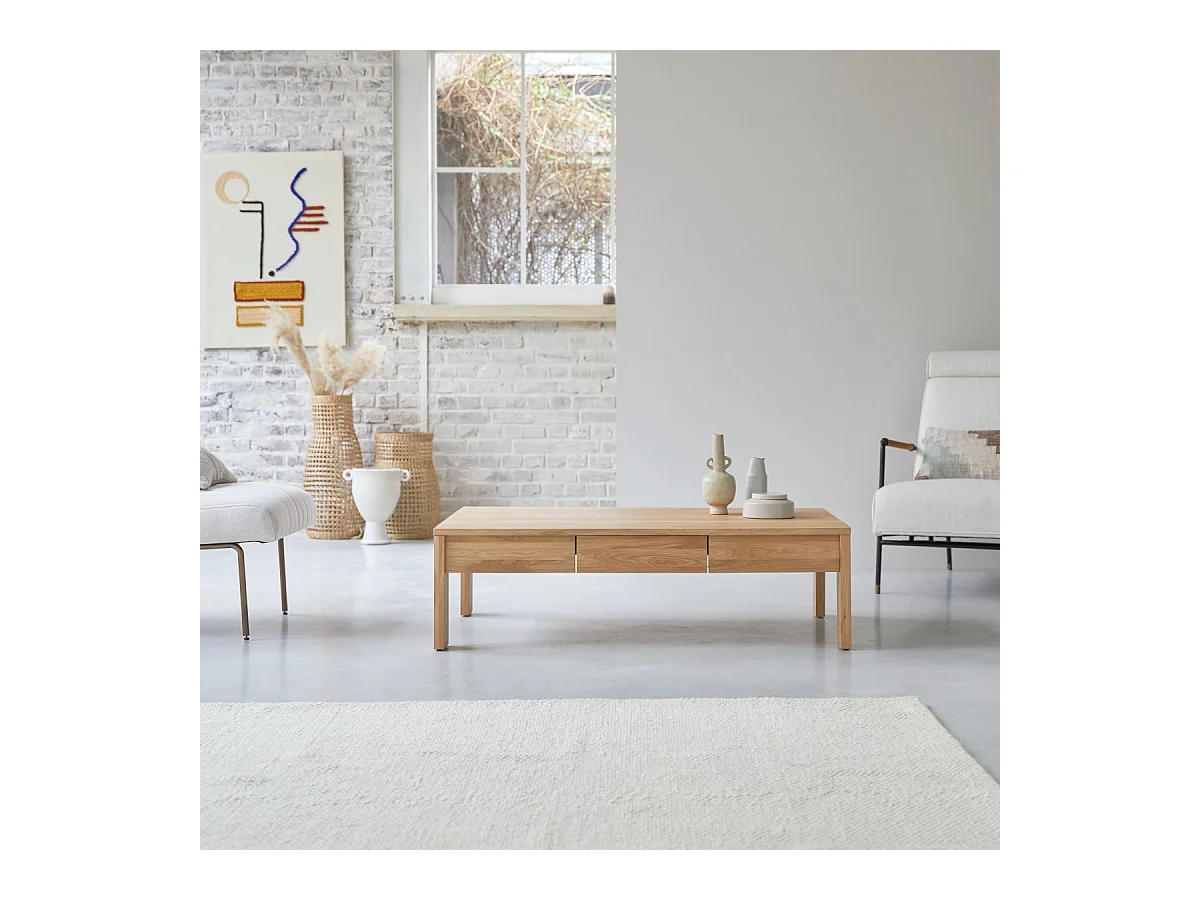 Couchtisch Eden aus massivem Eichenholz 120x80