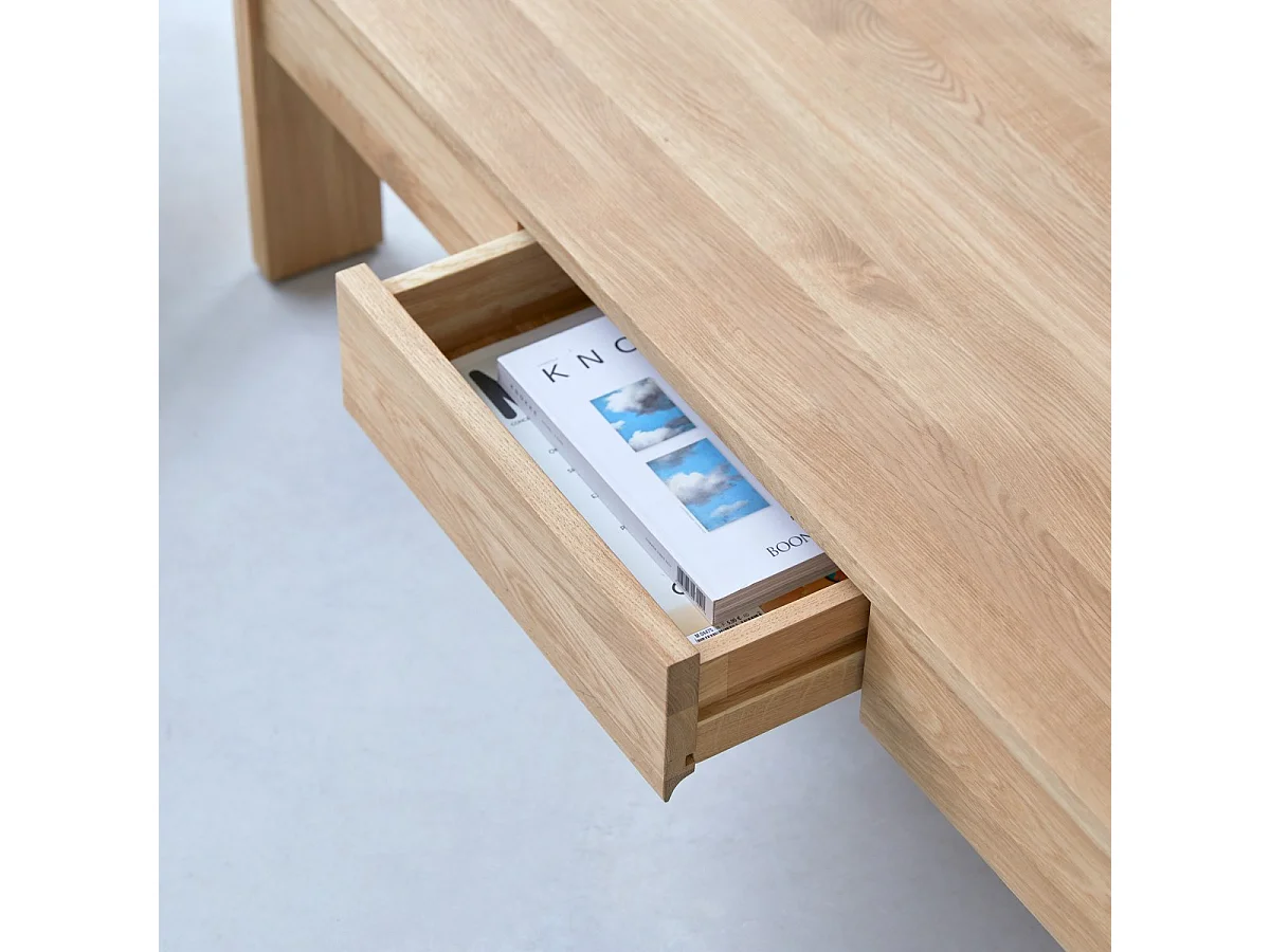 Tavolino basso in rovere massello 120x80 Eden